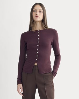 Button-Up Top in Butterluxe | Deep Plum