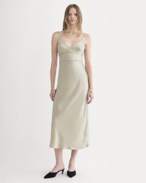Bias Cut Slip Dress in Silk Charmeuse | Peyote