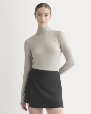 Tie-Neck Top in Butterluxe | Heather Wheat