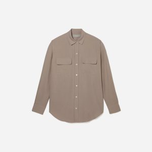 The Washable Silk Relaxed Shirt | Burnt Sugar