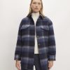 The Italian ReWool® Oversized Shirt Jacket | Navy / Shadow Plaid
