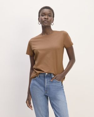 The Slim Crew in Essential Cotton | Carob Brown
