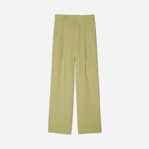 The Linen Way-High® Drape Pant  | Leek