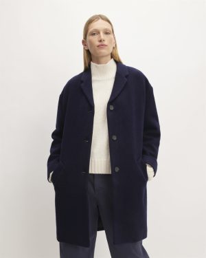 The Italian ReWool® Cocoon Coat | Navy
