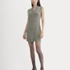 Sweater Mini Dress in Luxe Merino | Heathered Mid-Grey