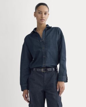 The Oversized Denim Shirt | Tungsten Rinse