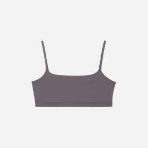 The Invisible Square-Neck Bralette | Plum Grey
