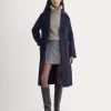 ReWool Belted Blanket Coat | Deep Navy