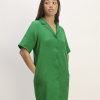 The Shirtdress in Linen | Grass Green