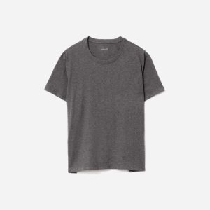 The Organic Cotton Box-Cut Pocket Tee | Charcoal | No Pocket