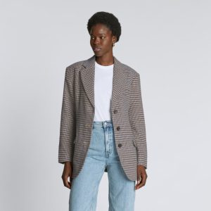 The ReWool® '80s Blazer | Blue / Brown Houndstooth