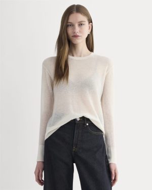 The Air Alpaca™ Relaxed Crew Top | Birch