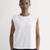The Muscle Tee in Cotton Linen | White