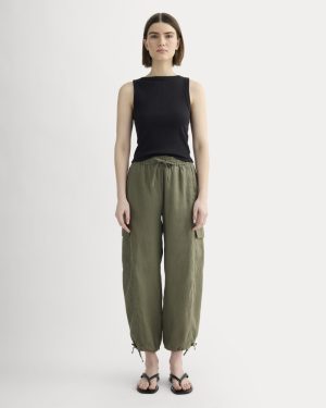 The Cargo Curve Pant in Linen | Kalamata