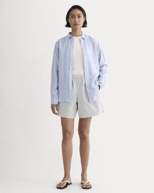 The Seersucker Pull-On Short | Dutch Blue / Natural