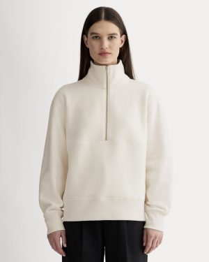 Luxe Fleece Half-Zip Sweatshirt | Bone