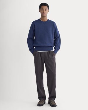 Pleated Trouser in Tailor Twill | Heathered Fudge
