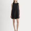 The Shift Dress in Stretch Linen | Black
