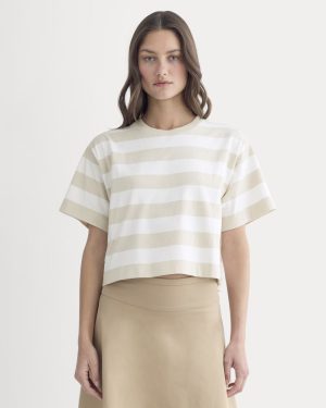 The Premium Weight Cropped Tee | Peyote / Bone