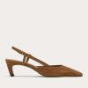 The Studio Slingback Heel | Saddle Brown Suede
