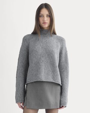 Rollneck Sweater | Heather Grey/Twist