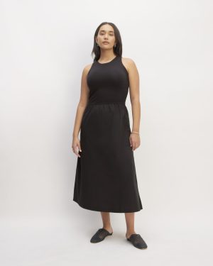 The Supima® High-Neck Riviera Dress | Black