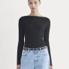 Cashmere Ribbed Boat-Neck Sweater | Black