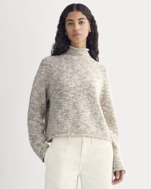 Rollneck Sweater | Bone/Trench Coat Twist