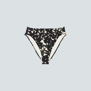 The High-Rise Cheeky Bikini Bottom | Black / Canvas Floral