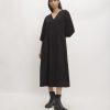 The TENCEL™ Puff-Sleeve Dress | Black