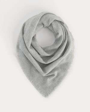 The Cashmere Feather Scarf | Heathered Grey