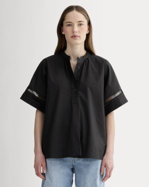 The Lace Trim Popover | Black