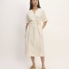 The Wrap Dress in Linen | Bone