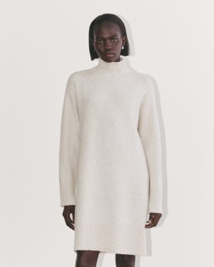 The Sweater Dress in Plush Cotton | Heathered Oat