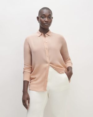 The Must-Have Shirt in Washable Silk | Blush Pink