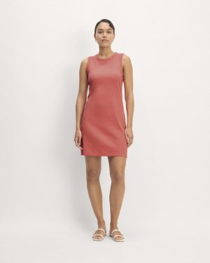 The Ribbed Mini Dress | Coral