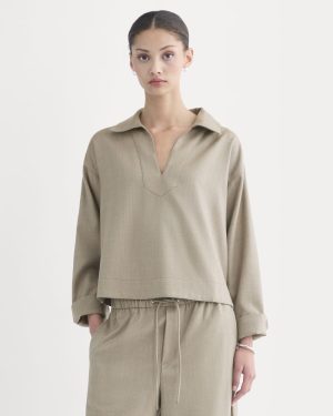 Overshirt in Tailor Twill | Light Taupe