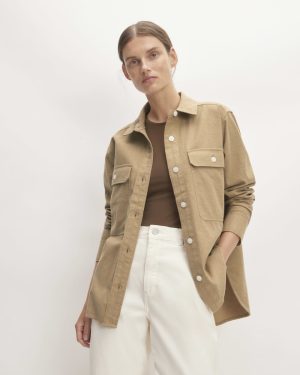 The Classic Cotton Flannel Shirt | Heathered Dark Khaki