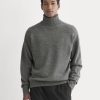 Luxe Merino Relaxed Turtleneck | Heathered Charcoal