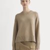 The Boxy Sweater in Everyday Cotton | Dark Heathered Camel