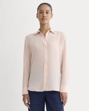 The Must-Have Shirt in Washable Silk | Soft Rose