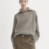 The Half-Zip Sweater in Luxe Merino | Heather Soft Taupe