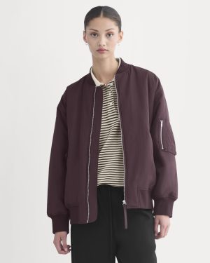 Renew Oversized Puffer Bomber | Deep Plum