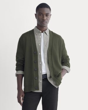 The Classic Cardigan in Everyday Cotton | Dark Green