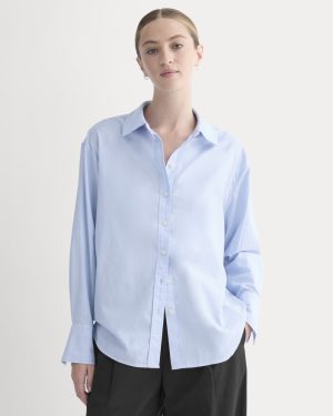 Everyday Shirt in Silky Cotton | Light Blue
