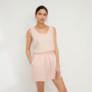 The Scoop Tank in Linen | Petal Pink