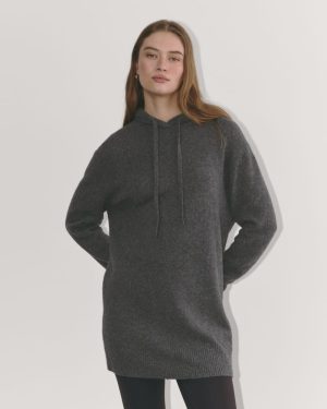 The Oversized Hoodie in Plush Cotton | Charcoal