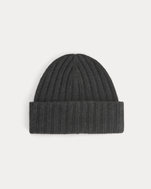 Chunky Ribbed Beanie | Heathered Soot