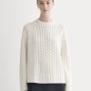 Cable Sweater in Luxe Merino | Bone