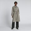 The Italian ReWool® Trench | Pewter Houndstooth